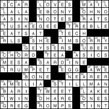 Halftime Crossword Solution