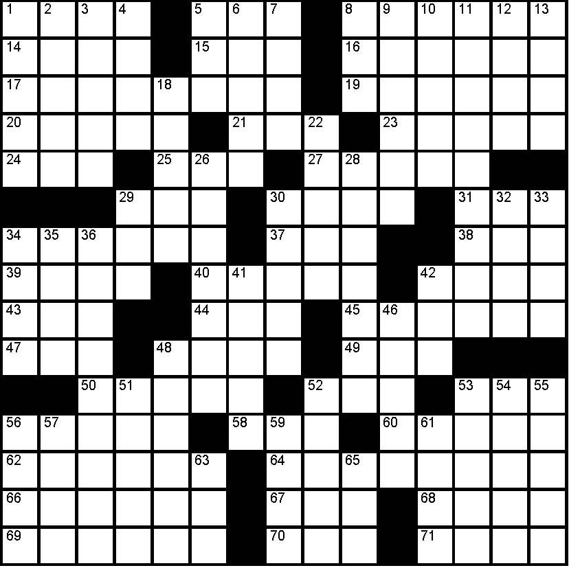 Halftime Crossword Puzzle