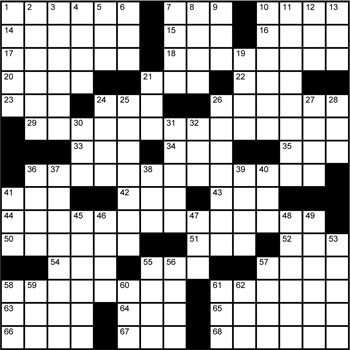 Halftime Crossword Solution