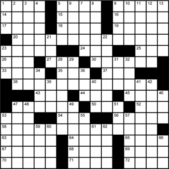 Halftime Crossword Grid