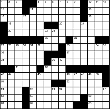 Halftime Crossword Grid