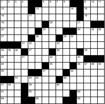 Halftime Crossword Grid