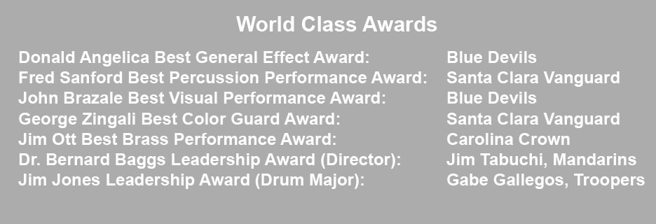 2017 DCI Champion World Class Awards