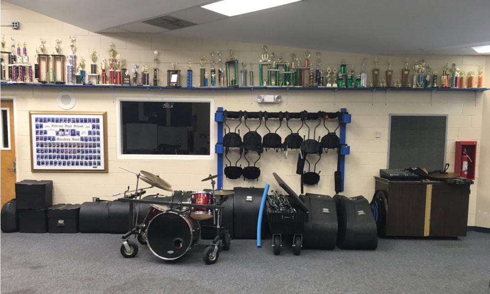 Sebring (Florida) High School band room.