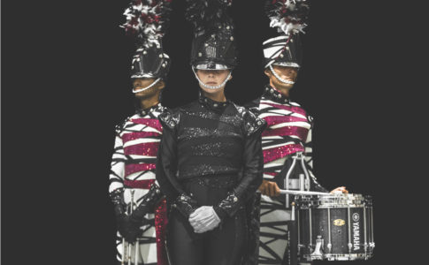 Photo of the Cadets Drum and Bugle Corps new uniforms.