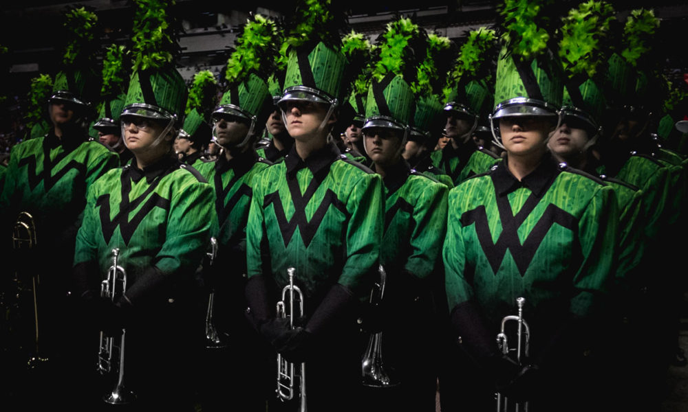 A photo of the Woodlands (Texas) High School band.