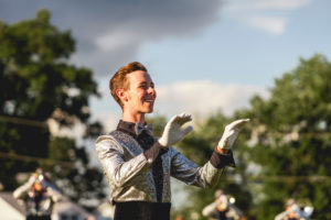 Photo of Joshua Hecht in Music City Drum and Bugle Corps by Sydney Williams.