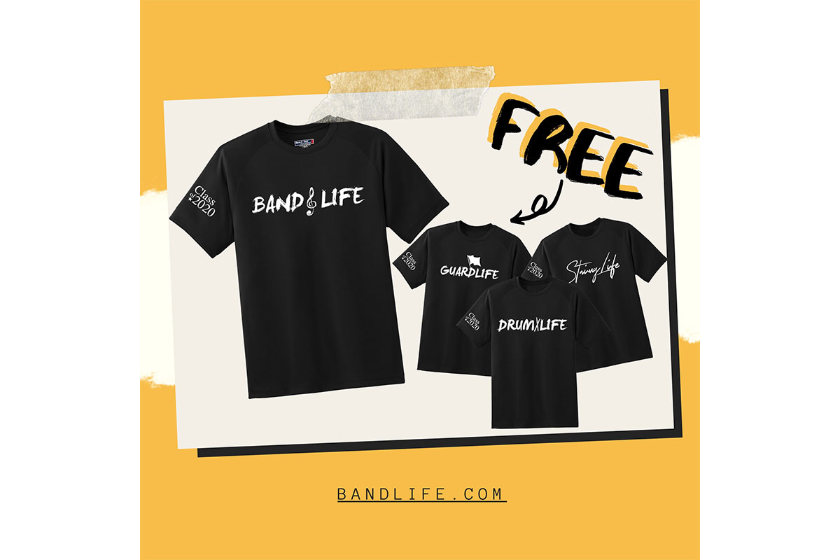 Free shirt from Band Life for seniors.