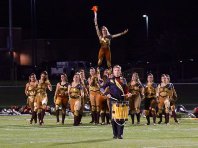 A photo of the Avon Marching Black and Gold.